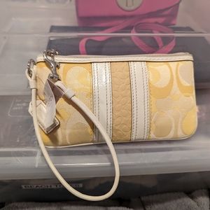 Coach NWT Yellow Wristlet